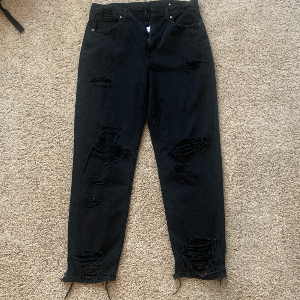 American Eagle Black Mom Jeans
